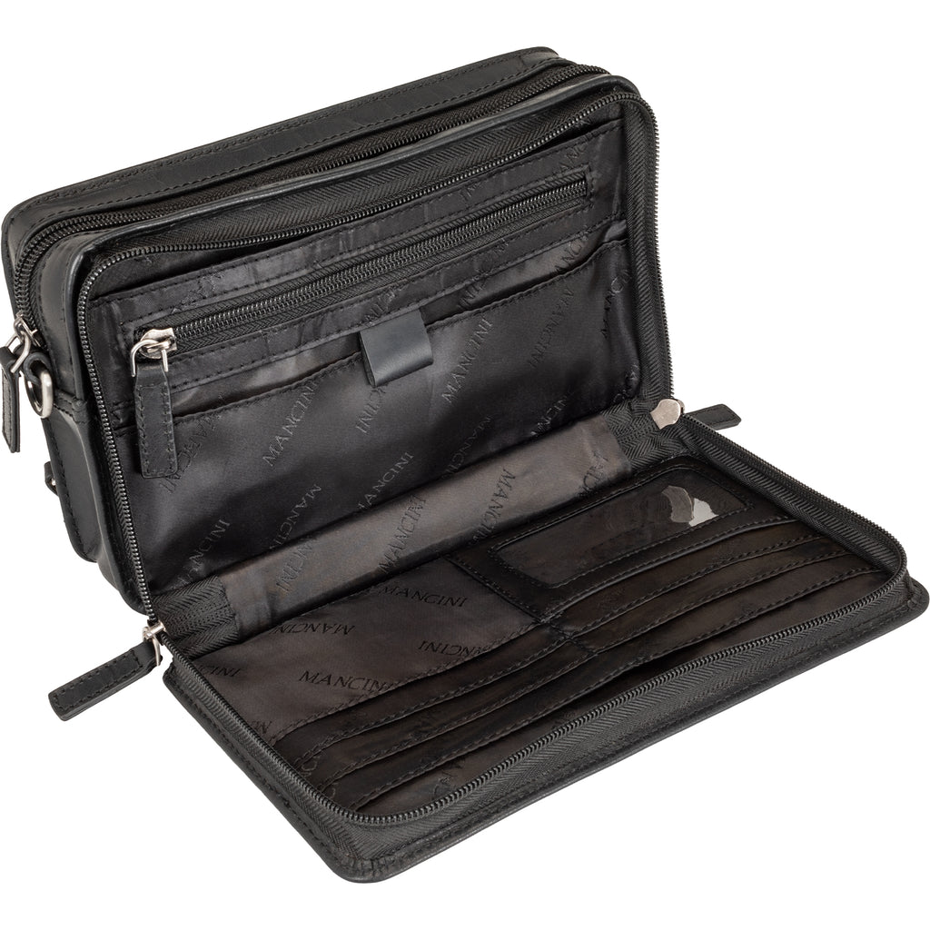 Mancini Sac unisex avec organisateur zippée 99-5409 | Cuir - Dealorys