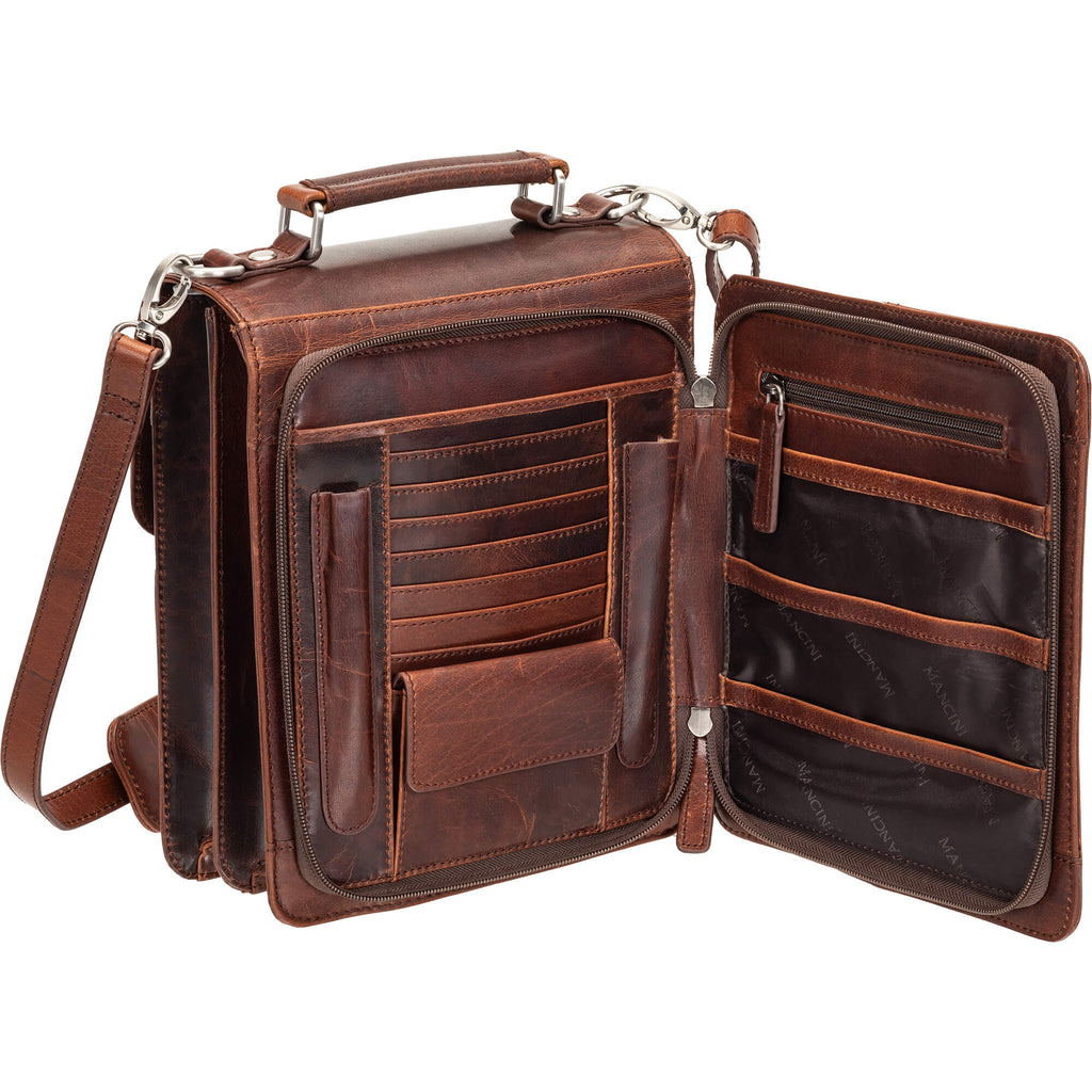 Mancini Sac unisexe Buffalo avec organisateur arrière 99-5407 | Cuir - Dealorys