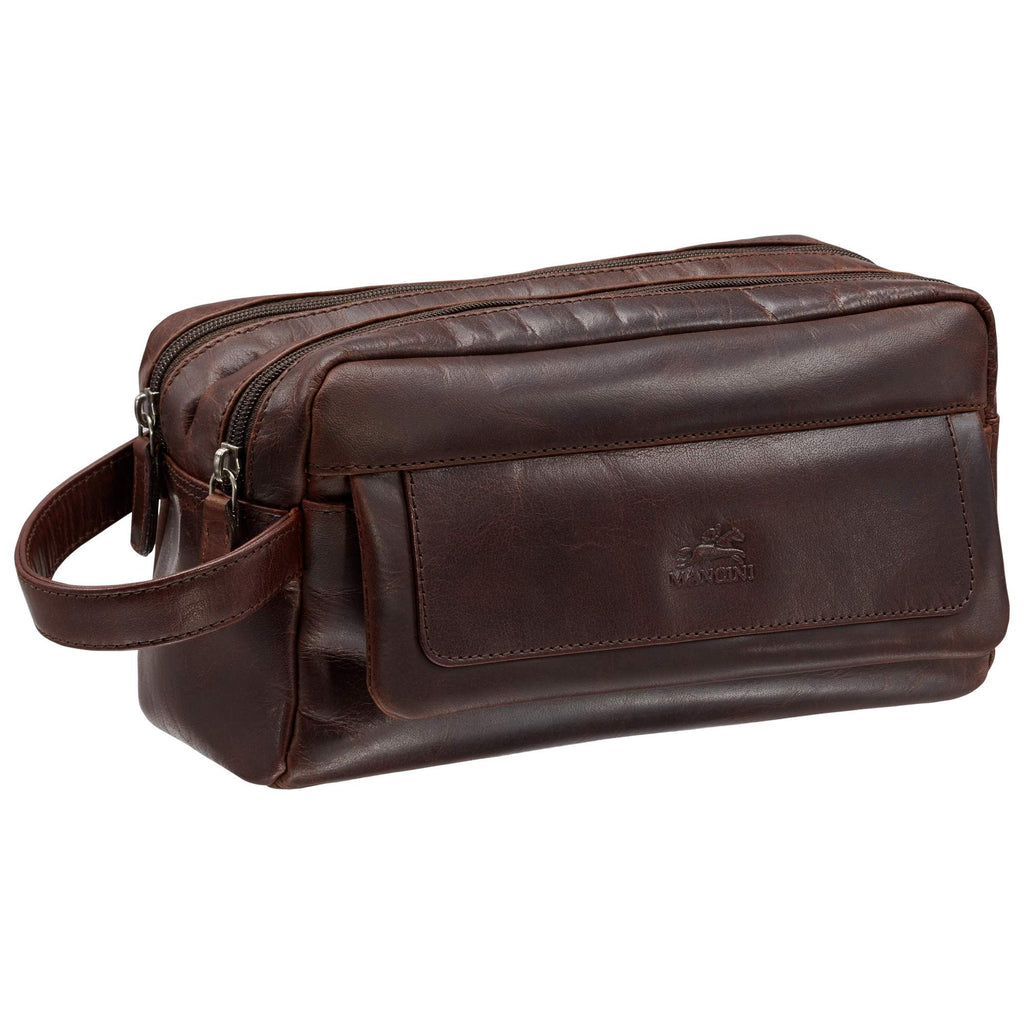 Mancini Trousse de toilette avec deux compartiments 99-54201 | Cuir - Dealorys