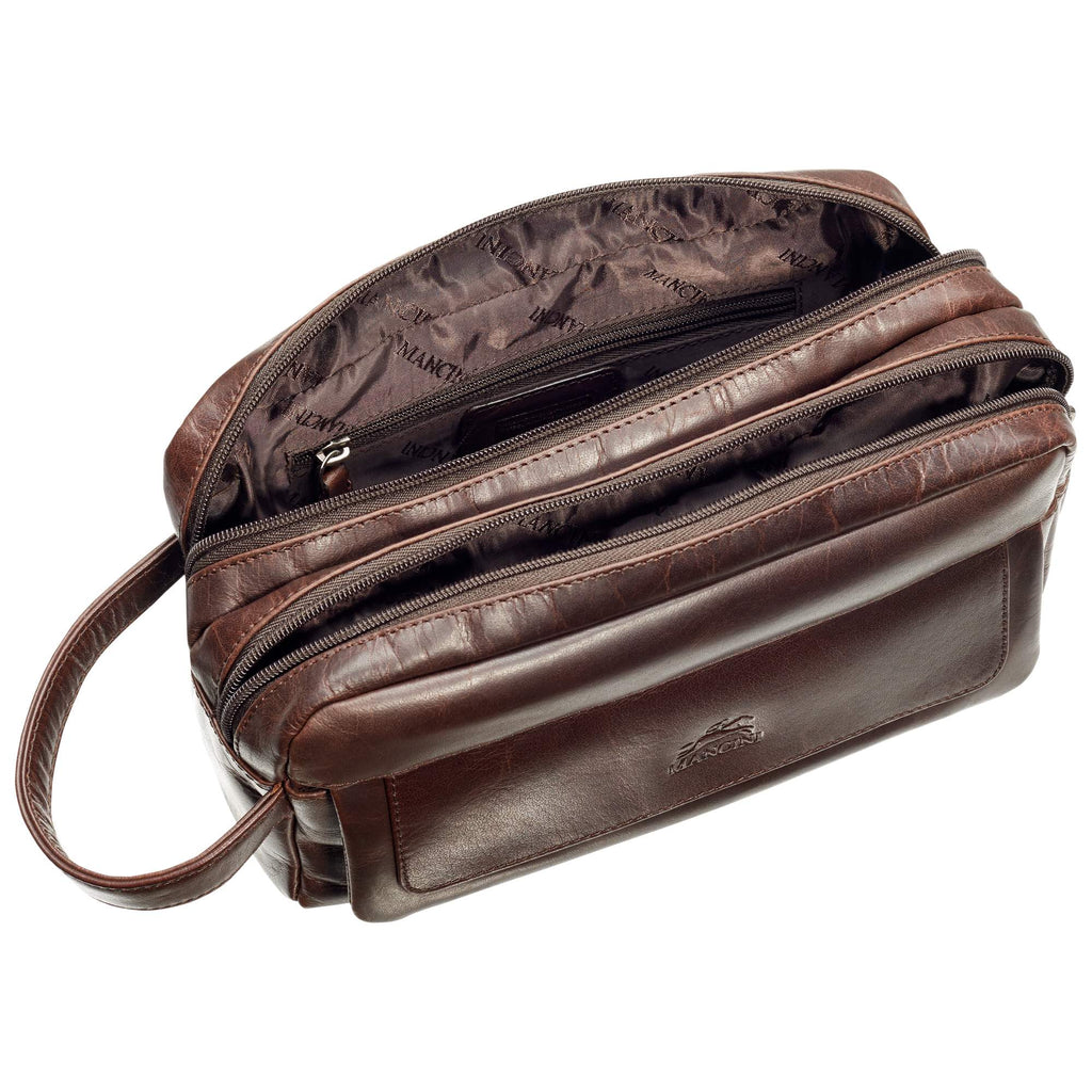 Mancini Trousse de toilette avec deux compartiments 99-54201 | Cuir - Dealorys