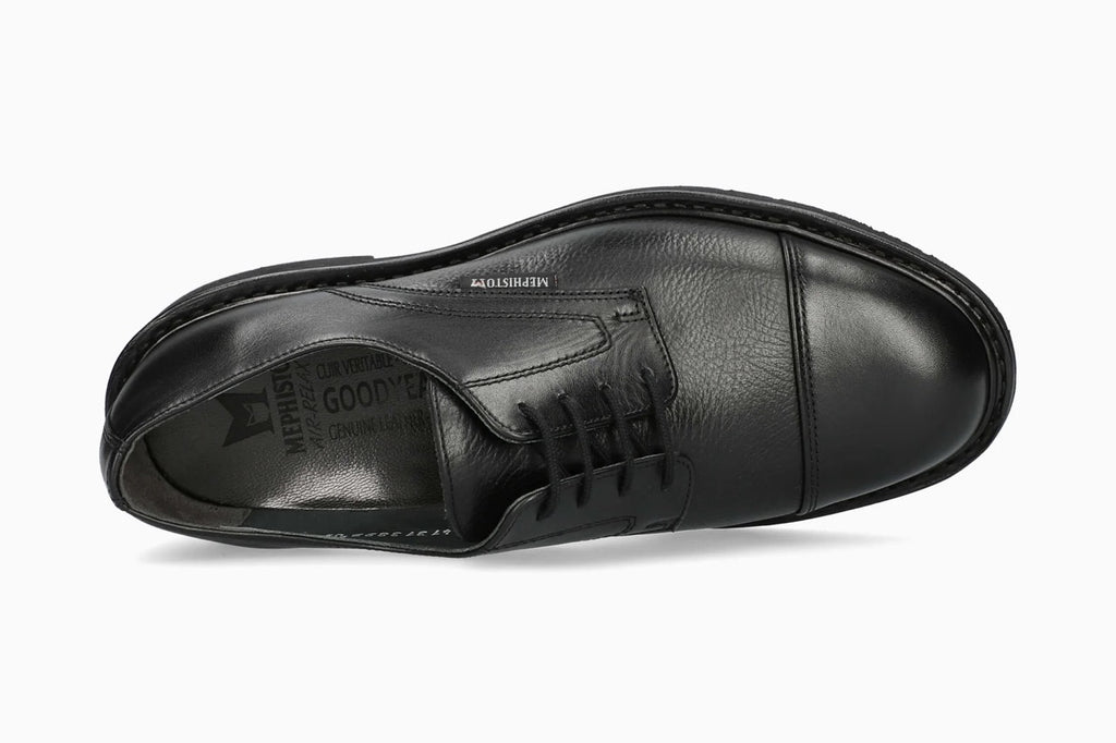 Mephisto MELCHIOR Noir Chaussures Confortables à lacets pour hommes Goodyear-Welt - Dealorys
