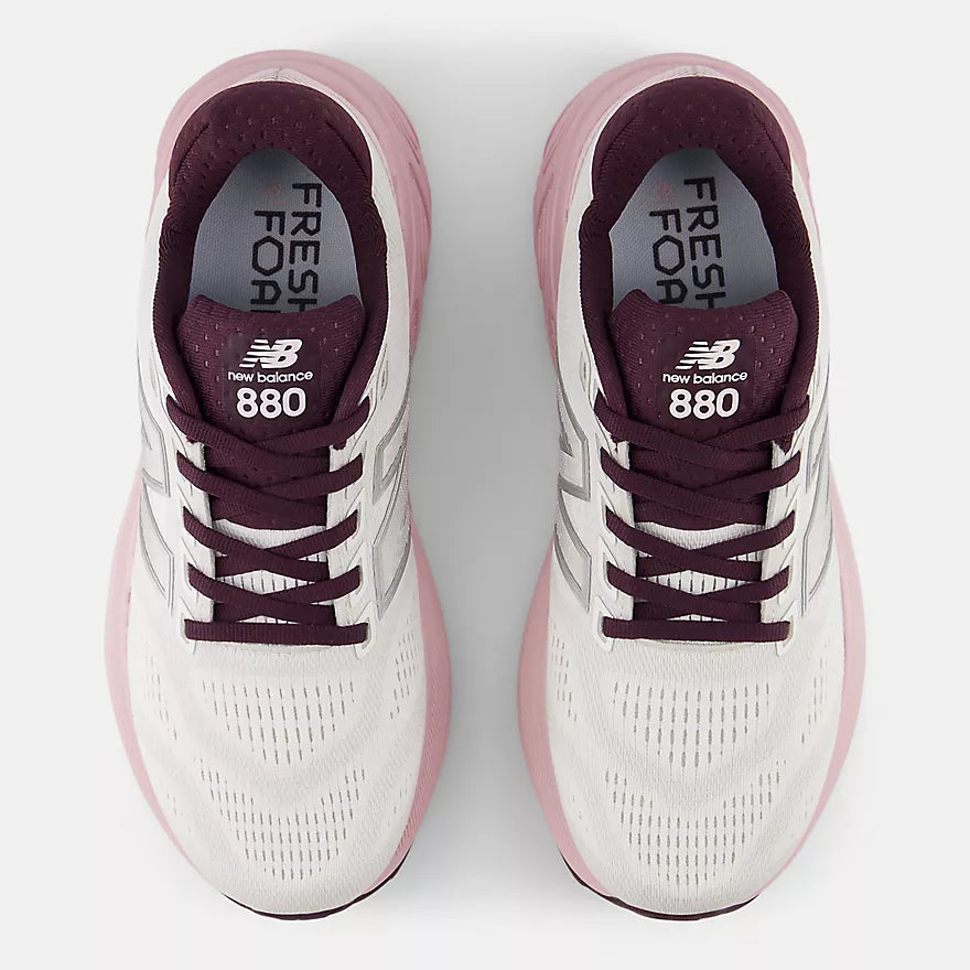 New Balance 880 W880A15 Blanc/Rose | Espadrilles de course - Dealorys