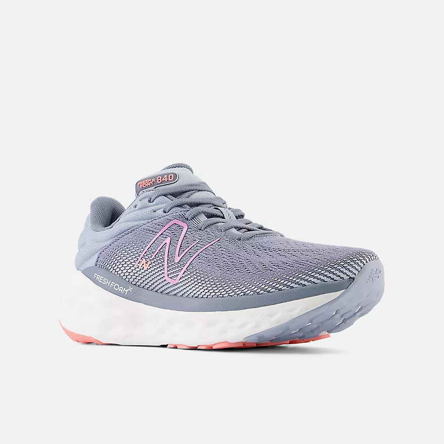 New Balance W840FLS Gris arctique/Framboise | Espadrilles de course - Dealorys