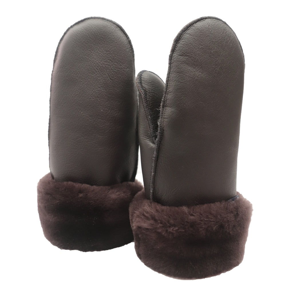 Pantoufles Garneau MITAINES Doublées Cuir Brun 12BR - Dealorys