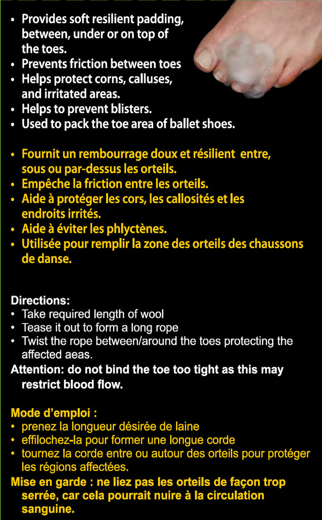 Paradigm Medical - Laine d'agneau pour le soin des pieds ML101 - Dealorys