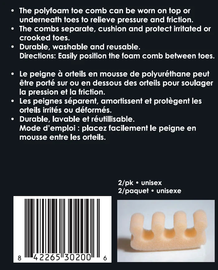 Paradigm Medical - goSeamless Peignes à orteils en mousse de polyuréthane GS3020 - Dealorys