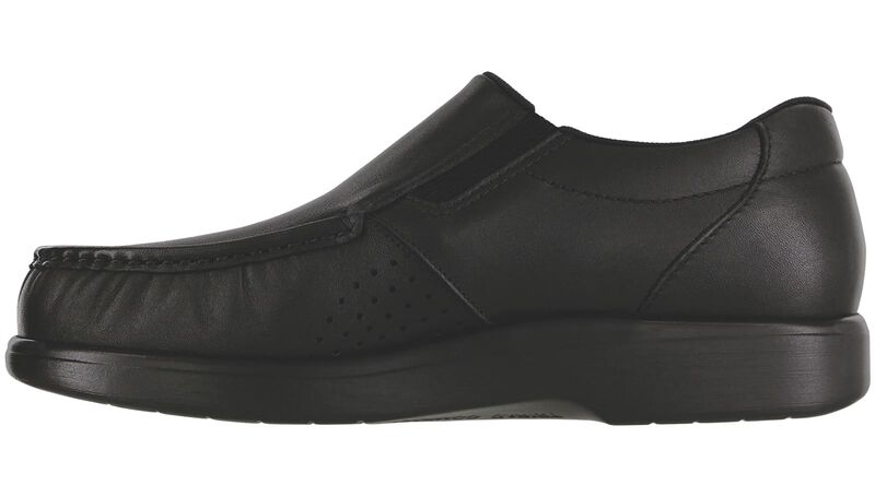 SAS Side Gore Slip On Loafer 1840-478 Noir Smooth | Largeurs W & WW - Dealorys