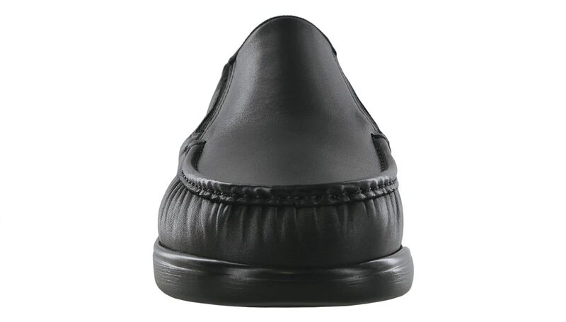SAS Side Gore Slip On Loafer 1840-478 Noir Smooth | Largeurs W & WW - Dealorys