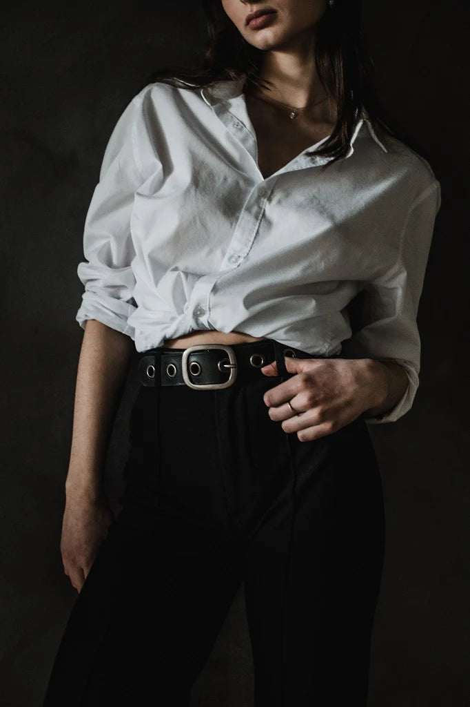 Silver Jeans & Co Women's Heavyweight Genuine Leather Belt S526-04 Noir - Dealorys