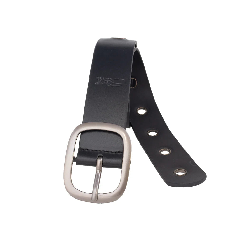 Silver Jeans & Co Women's Heavyweight Genuine Leather Belt S526-04 Noir - Dealorys