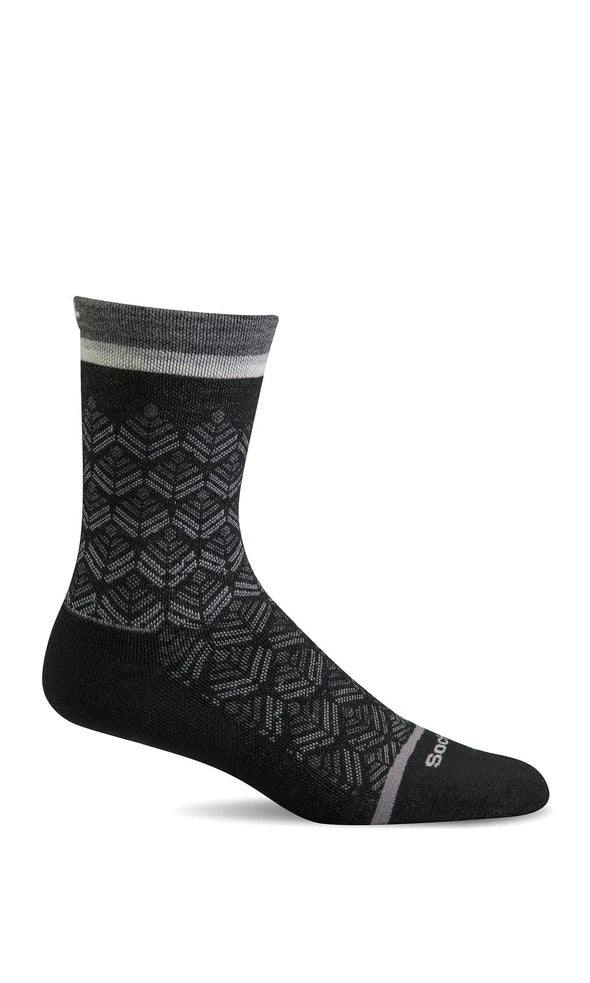 Sockwell Bunion Crew SW64W Noir 900 | Soulagement des Oignons (Hallux Valgus) - Dealorys
