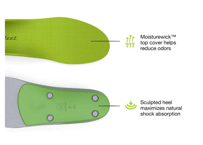 Superfeet All-Purpose Support High Arch GREEN Semelles - Dealorys