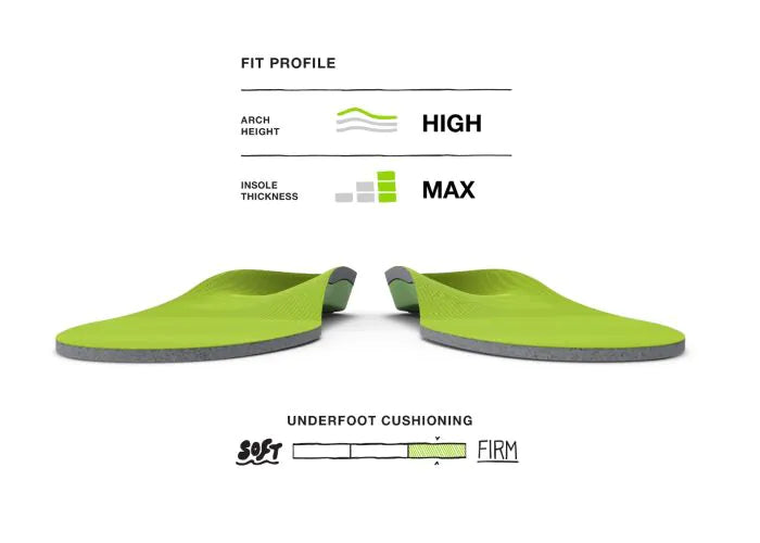 Superfeet All-Purpose Support High Arch GREEN Semelles - Dealorys