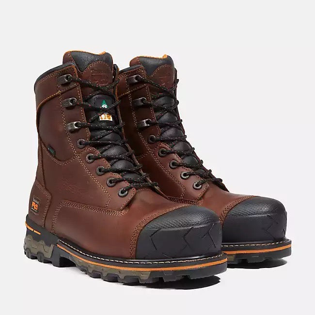 Timberland Pro 8" Boondock Brun 89646 Bottes de Travail pour Homme en Composite Imperméable isolé - Dealorys