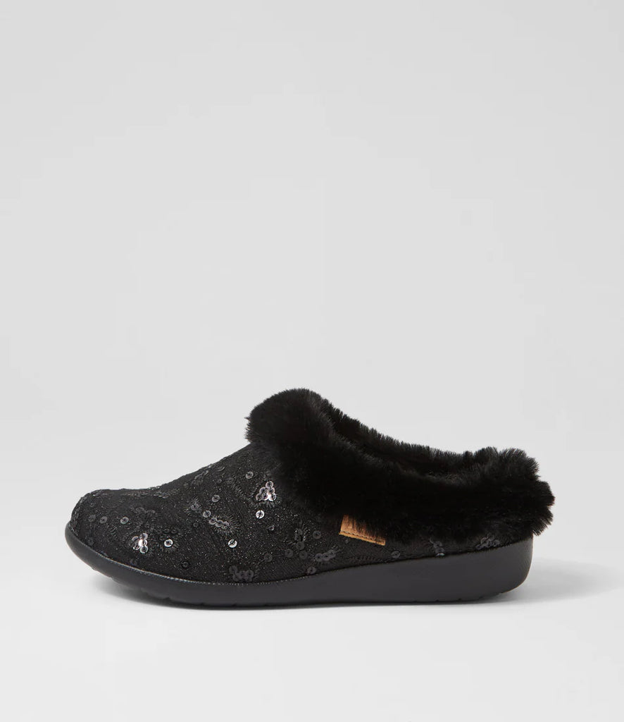 ZIERA Fifi XW-ZR ZR10320 Black Sequin Floral - Dealorys