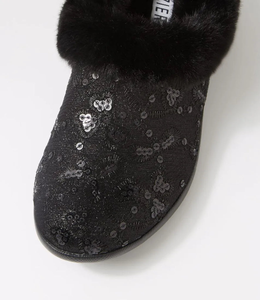 ZIERA Fifi XW-ZR ZR10320 Black Sequin Floral - Dealorys