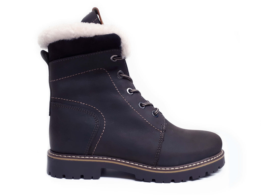 Anfibio NORWAY II 7814C Choco Largeur B Bottes d'hiver avec crampons impreméable FAIT AU CANADA - Dealorys