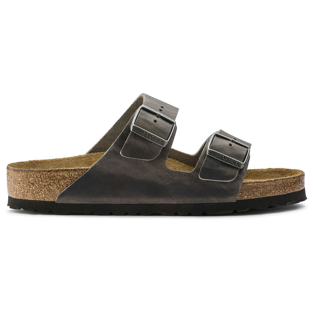 Birkenstock ARIZONA SOFT 552801 Cuir Huilé Iron Largeur Régulière - Dealorys