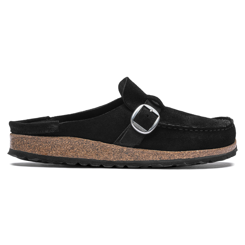 Birkenstock BUCKLEY 1017826 Noir Suede pour Femmes Orthopédiques Largeur Étroite - Dealorys