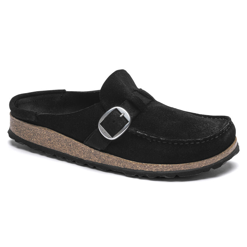Birkenstock BUCKLEY 1017826 Noir Suede pour Femmes Orthopédiques Largeur Étroite - Dealorys
