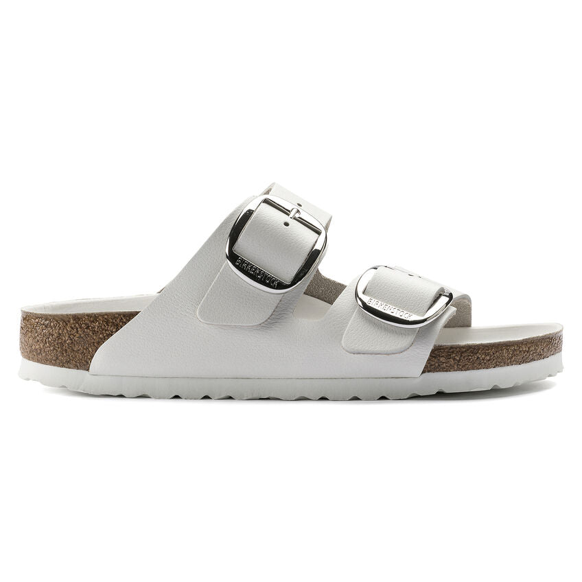 Birkenstock ARIZONA BIG BUCKE 1016826 White Leather Largeur Étroite - Dealorys