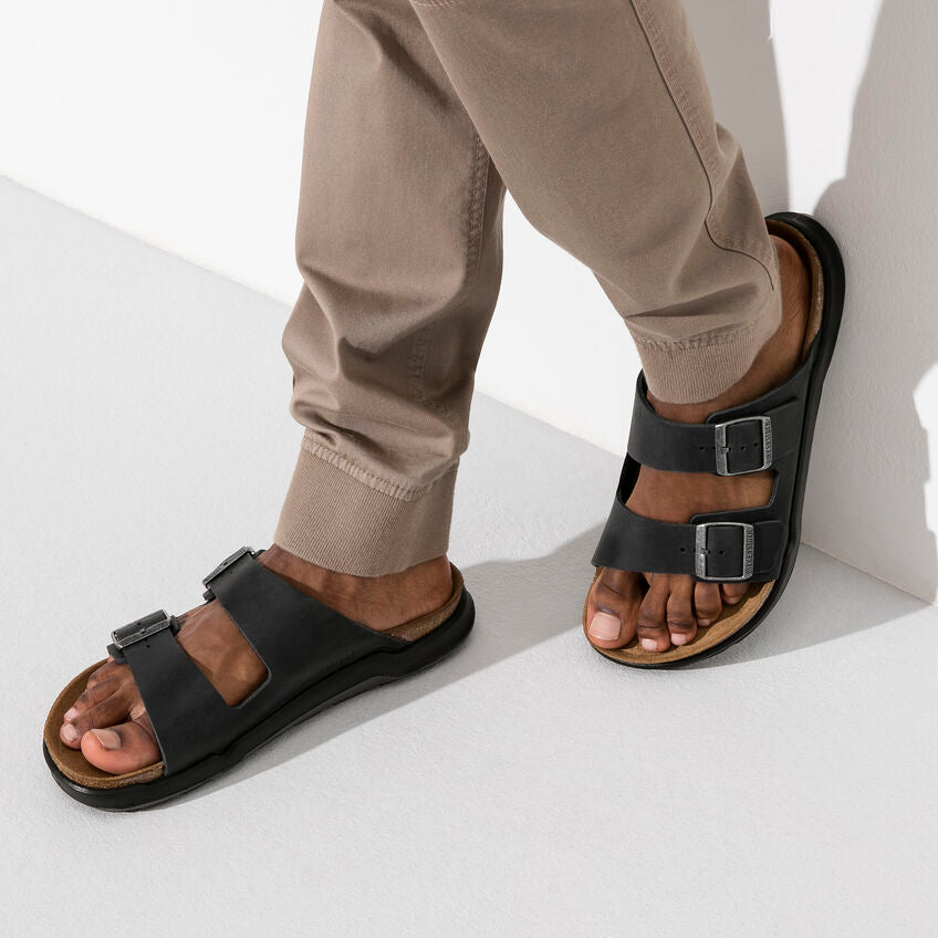 Birkenstock ARIZONA Cross Town 1018461 Old Black | Cuir Largeur Régulière - Dealorys