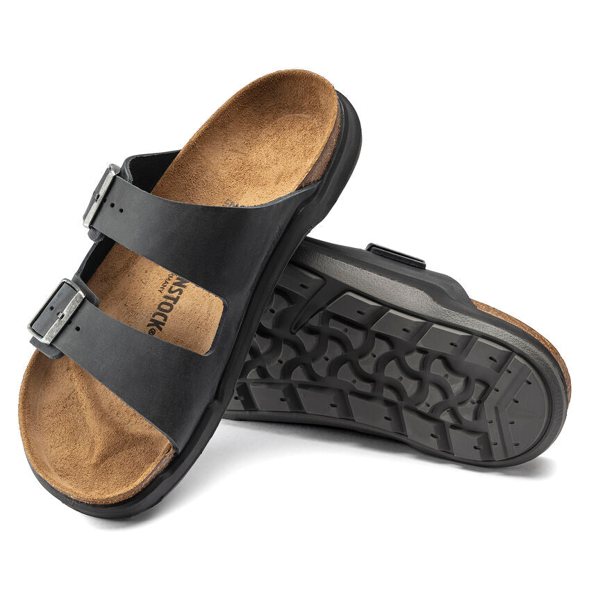 Birkenstock ARIZONA Cross Town 1018461 Old Black | Cuir Largeur Régulière - Dealorys
