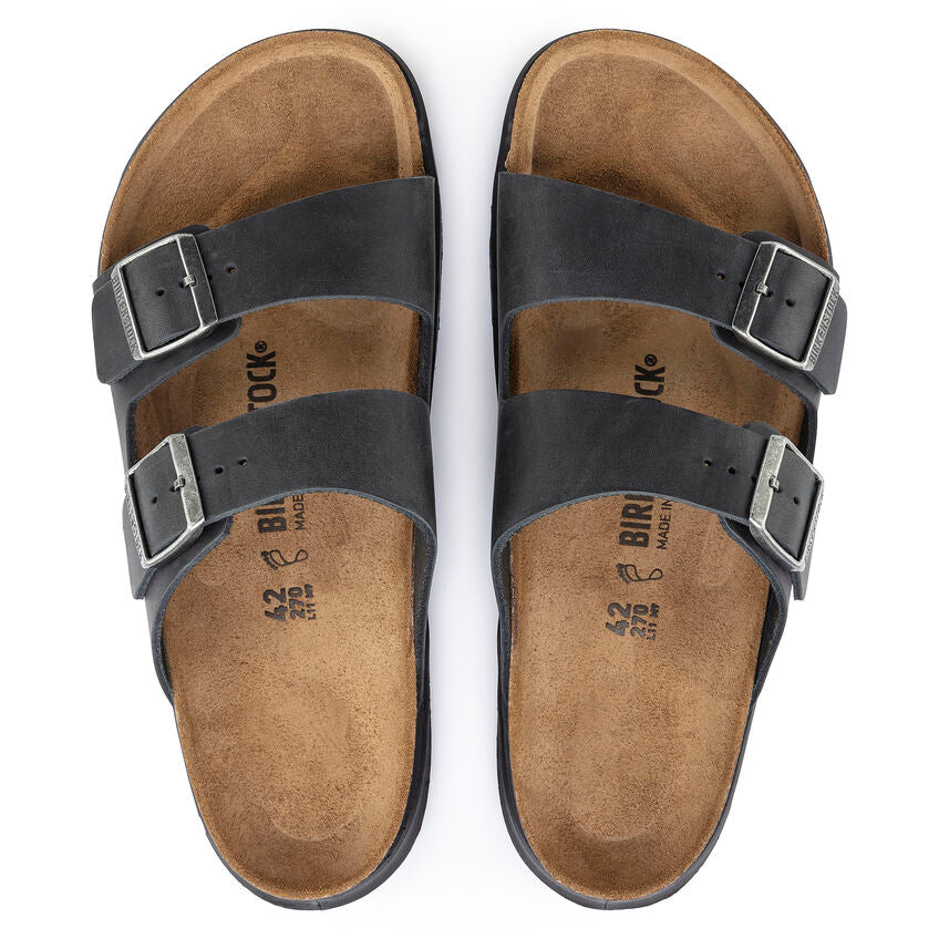 Birkenstock ARIZONA Cross Town 1018461 Old Black | Cuir Largeur Régulière - Dealorys