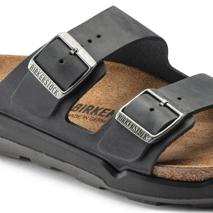 Birkenstock ARIZONA Cross Town 1018461 Old Black | Cuir Largeur Régulière - Dealorys