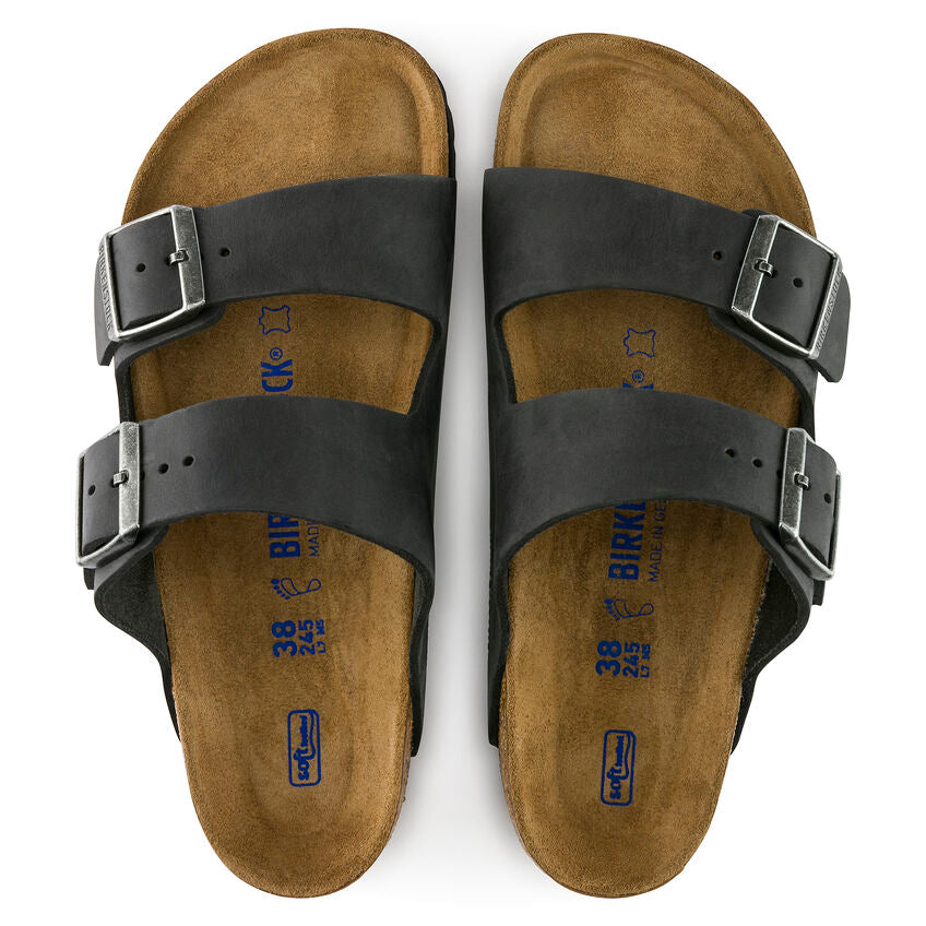 Birkenstock ARIZONA SOFT 752483 Noir | Cuir Largeur Étroite - Dealorys