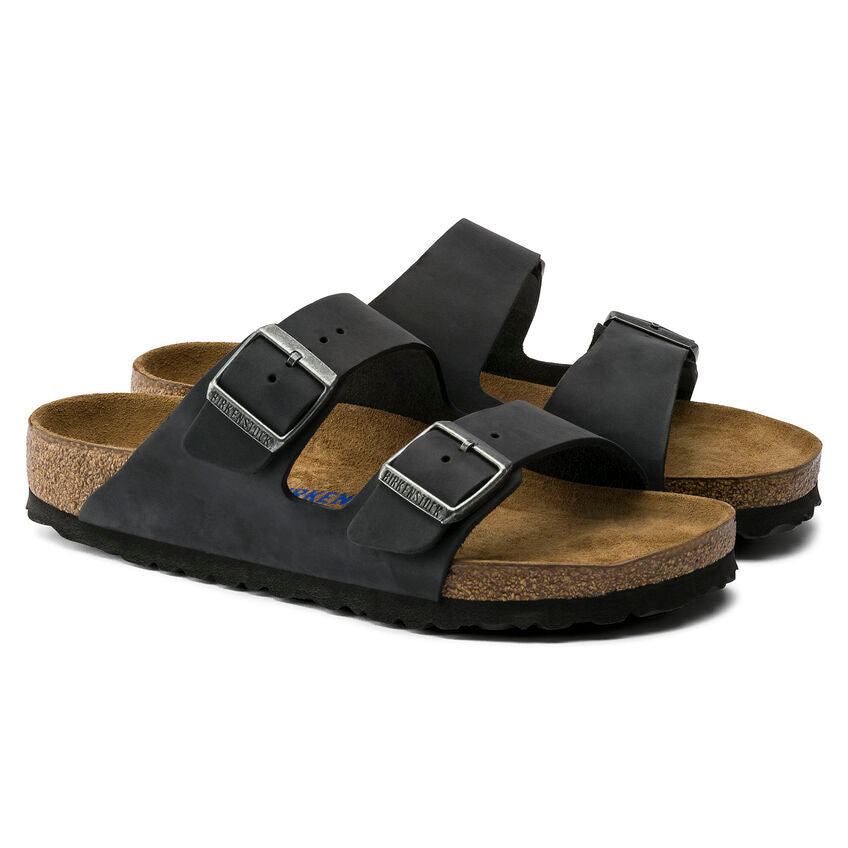 Birkenstock ARIZONA SOFT 752483 Noir | Cuir Largeur Étroite - Dealorys