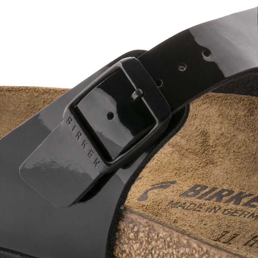 Birkenstock Gizeh 043663 Noir Patent Largeur Étroit - Dealorys