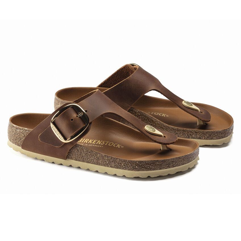 Birkenstock GIZEH BIG BUCKLE 1018745 Cognac | Cuir Largeur Régulière - Dealorys