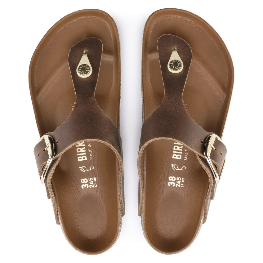 Birkenstock GIZEH BIG BUCKLE 1018745 Cognac | Cuir Largeur Régulière - Dealorys