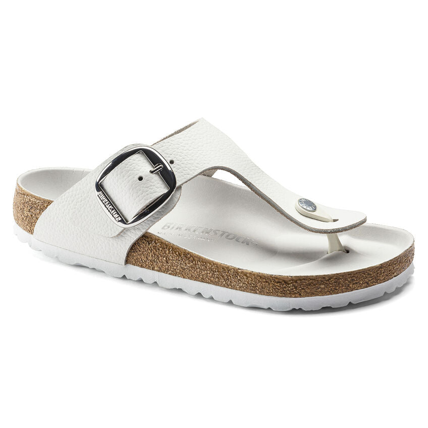 Birkenstock GIZEH BIG BUCKLE 1018885 White Cuir Largeur Régulière - Dealorys