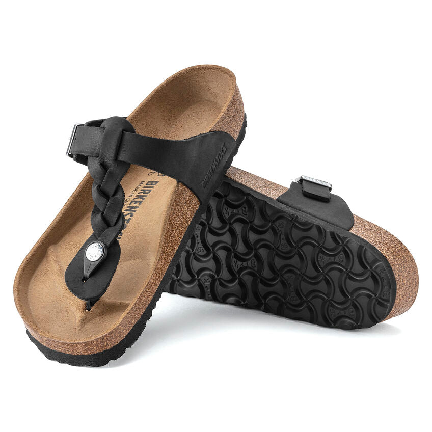 Birkenstock GIZEH BRAIDED 1021349 Noir | Cuir Largeur Régulière - Dealorys