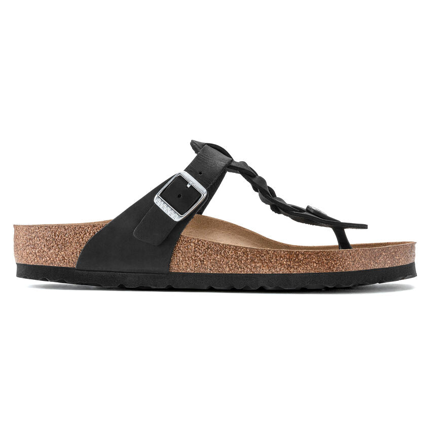 Birkenstock GIZEH BRAIDED 1021349 Noir | Cuir Largeur Régulière - Dealorys