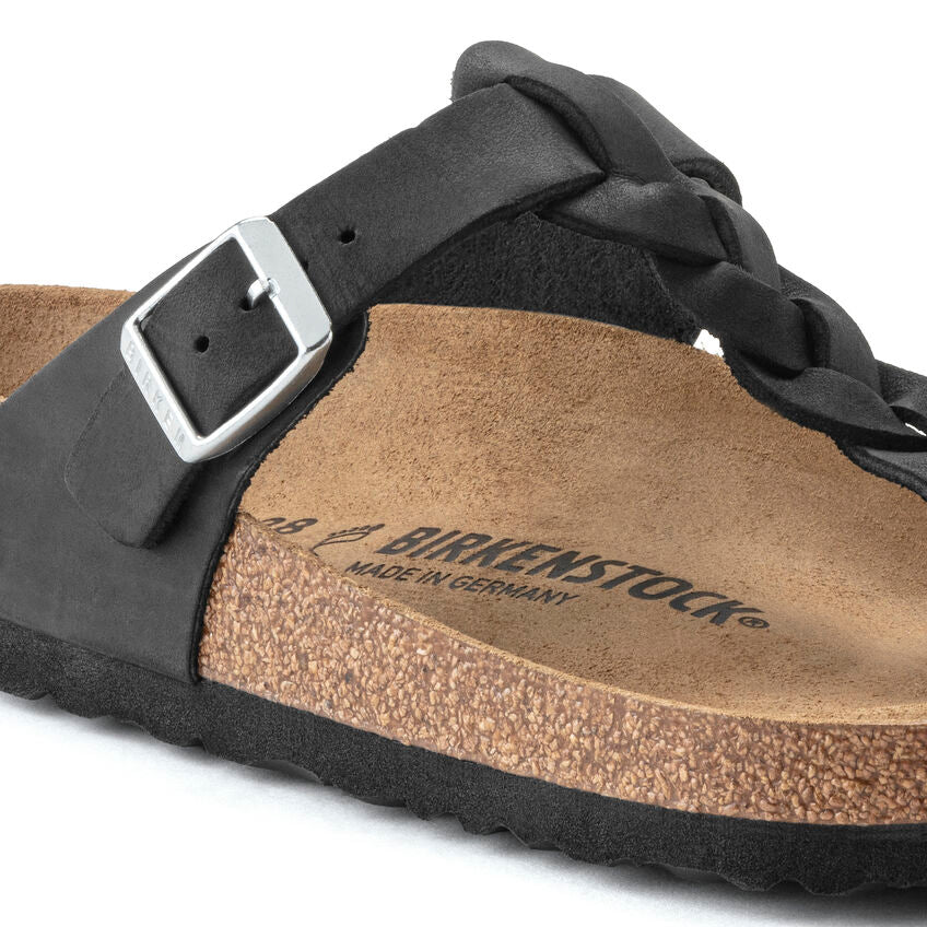 Birkenstock GIZEH BRAIDED 1021349 Noir | Cuir Largeur Régulière - Dealorys