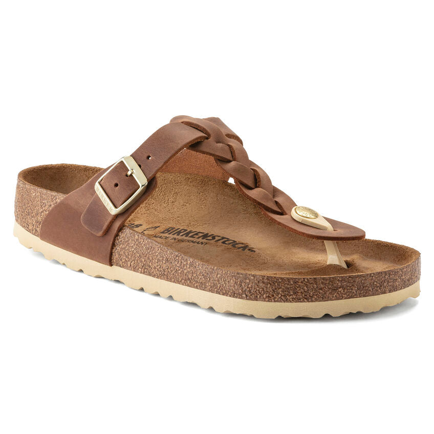 Birkenstock GIZEH BRAIDED 1021355 Cognac | Cuir Largeur Régulière - Dealorys