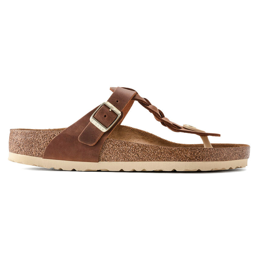 Birkenstock GIZEH BRAIDED 1021355 Cognac | Cuir Largeur Régulière - Dealorys