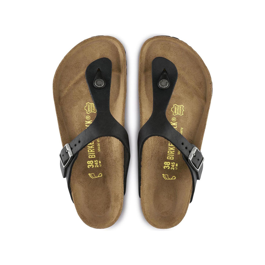 Birkenstock GIZEH 845251 Cuir Noir Naturel Largeur Régulière - Dealorys