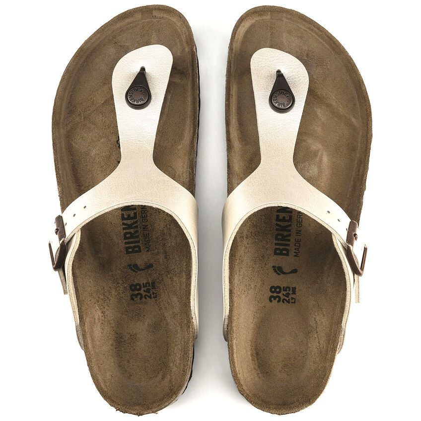 Birkenstock GIZEH 0943871 Graceful Pearl White | Birko-Flor Largeur Régulière - Dealorys