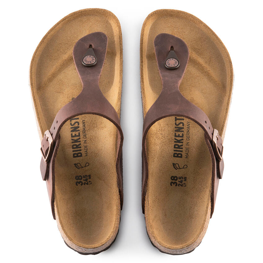 Birkenstock Gizeh 743831 Cuir Habana Naturel - Dealorys