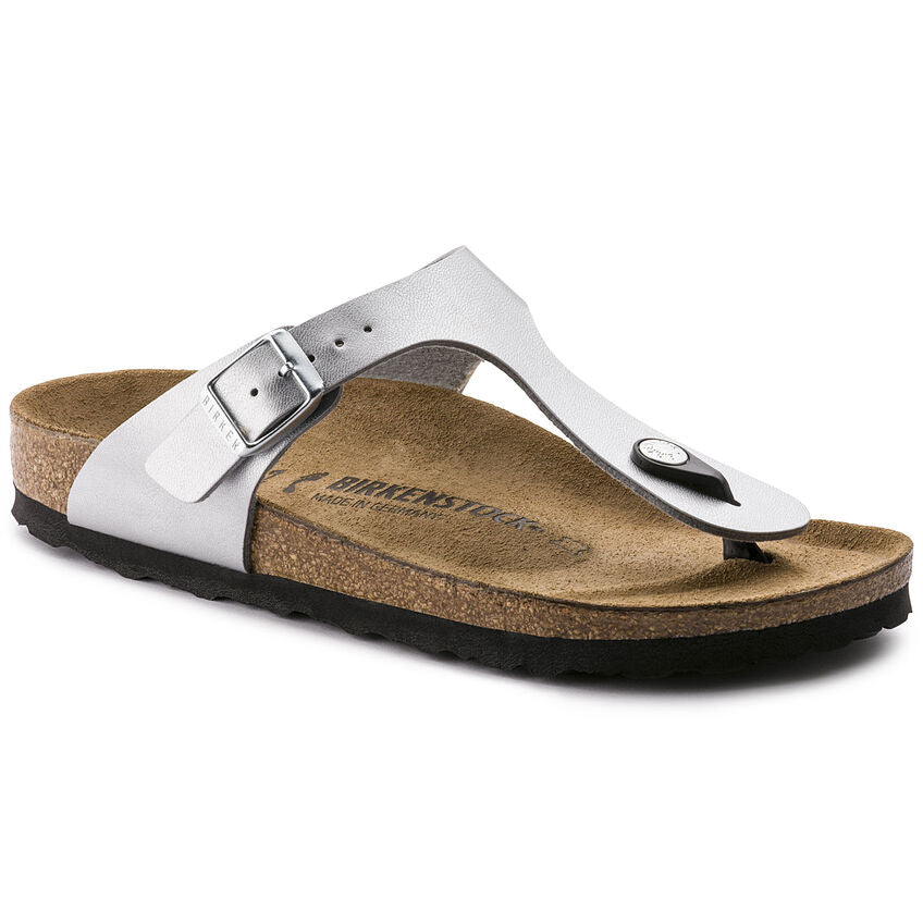 Birkenstock GIZEH 043851 Silver | Birko-Flor Largeur Régulière - Dealorys