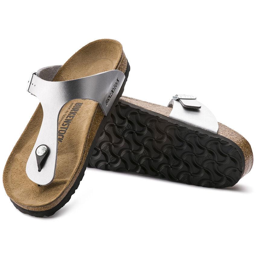 Birkenstock GIZEH 043851 Silver | Birko-Flor Largeur Régulière - Dealorys