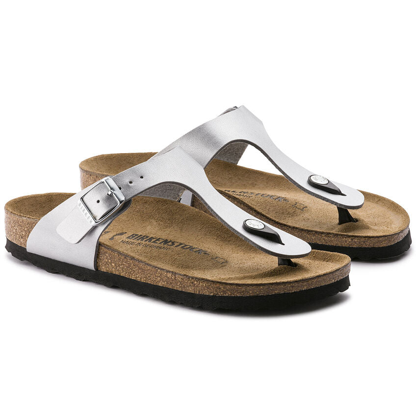 Birkenstock GIZEH 043851 Silver | Birko-Flor Largeur Régulière - Dealorys