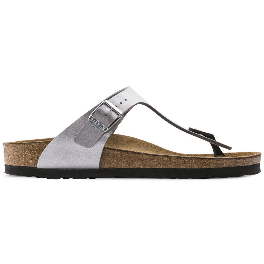 Birkenstock GIZEH 043851 Silver | Birko-Flor Largeur Régulière - Dealorys