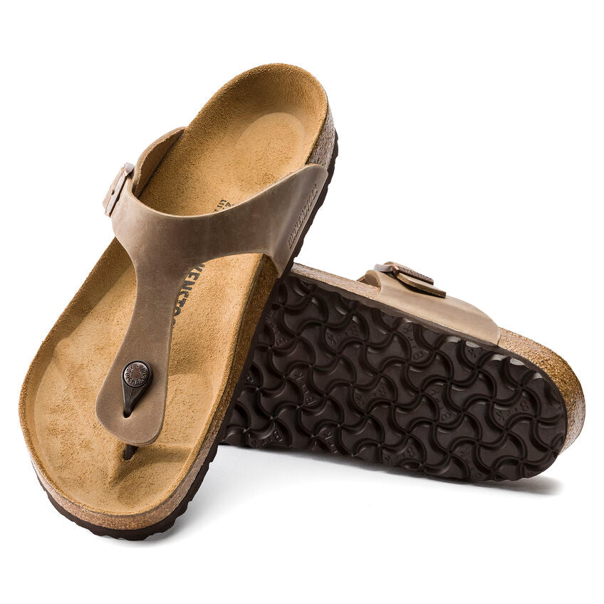 Birkenstock GIZEH 0943811  Tobacco Brown | Cuir Largeur Régulière - Dealorys