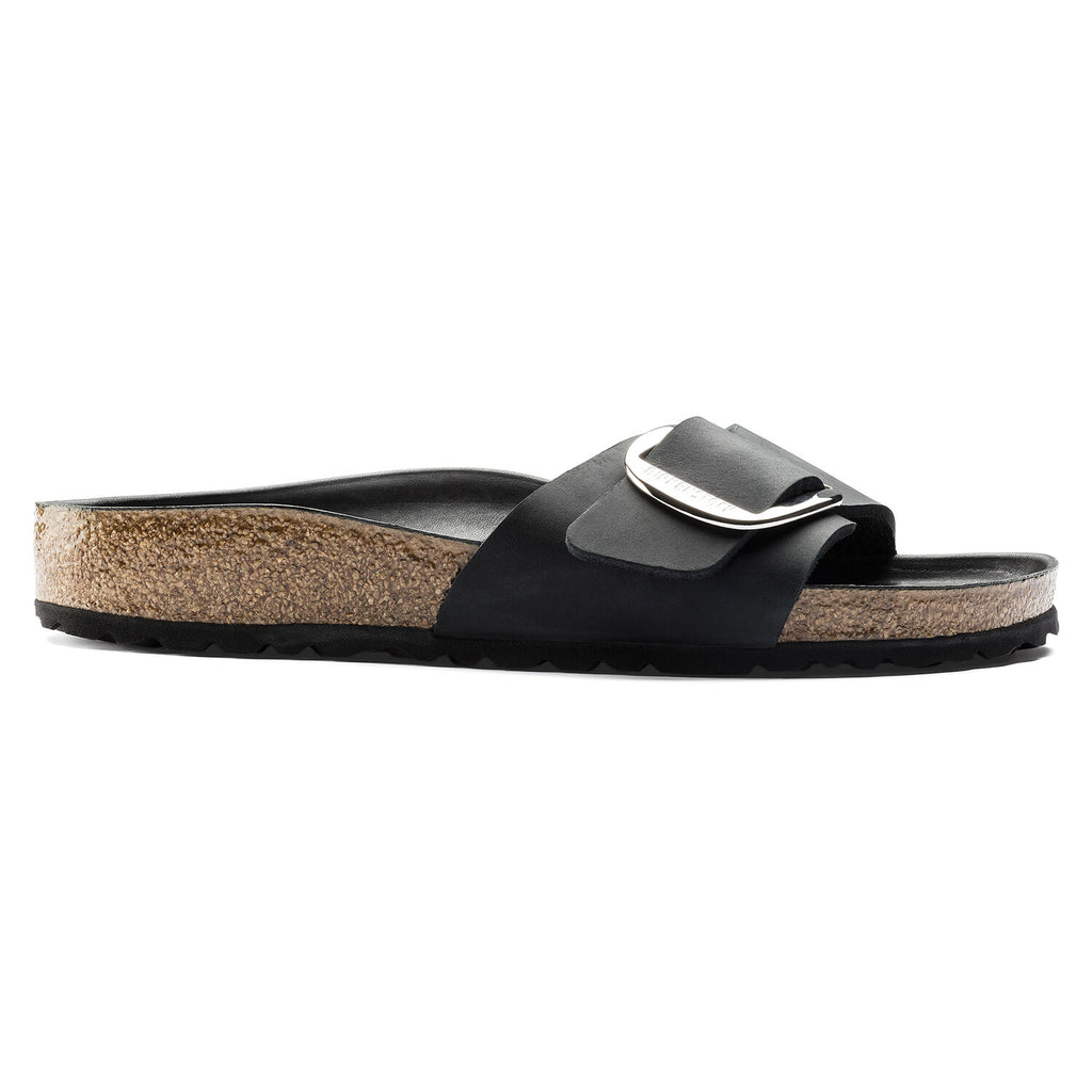 Birkenstock MADRID BIG BUCKLE 1006523 Black Leather Largeur Étroite - Dealorys