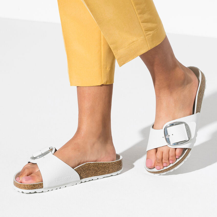 Birkenstock MADRID BIG BUCKLE 1018866 Blanc | Cuir Largeur Étroite - Dealorys